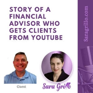 Here is a story of a financial advisor who gets leads from YouTube.