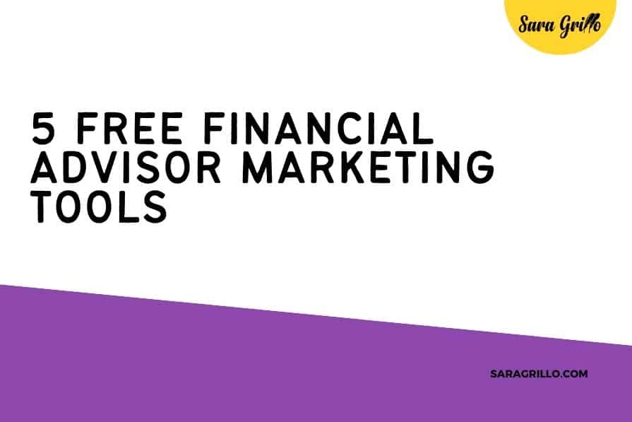 Here are five free financial advisor marketing tools and a few that are just plain cheap!