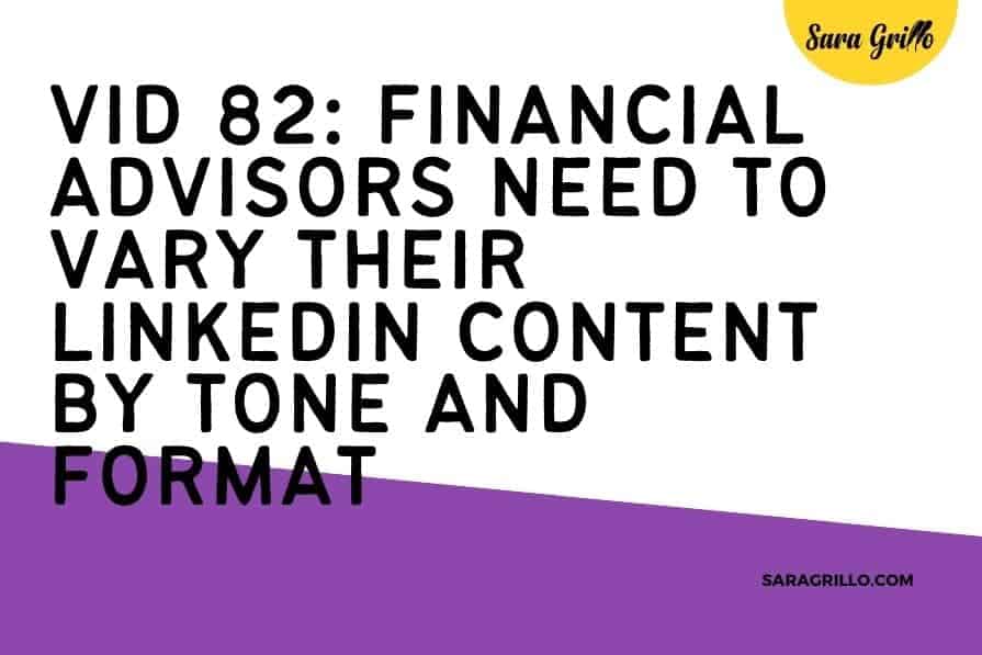 This video shows financial advisors how to vary their LinkedIn content to increase engagement.