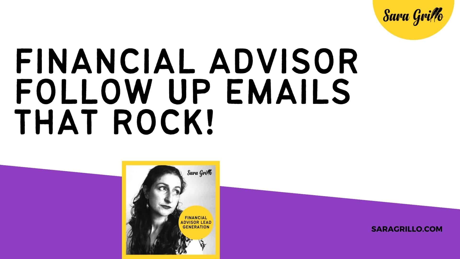 In this podcast we discuss financial advisor followup emails and present a sample email script a financial advisor can use to follow up with a prospect.