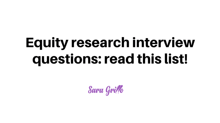 This blog contains a sample list of equity research questions they'll probably ask you in an interview.