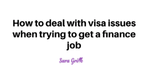 This blog talks about how to overcome visa issues such as H1-B when trying to crack into finance, equity research, etc.