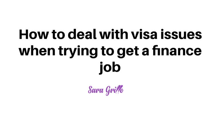 This blog talks about how to overcome visa issues such as H1-B when trying to crack into finance, equity research, etc.