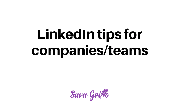 LinkedIn tips for companies