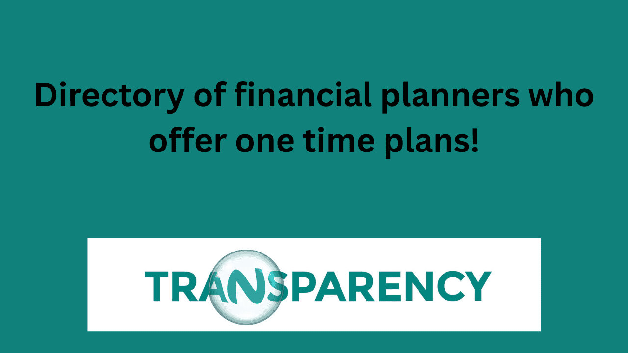 This blog offers a directory of financial planners who offer one time plans!